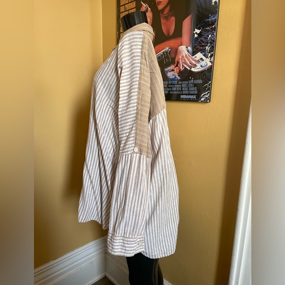 Women’s American Eagle Oversized Linen Longsleeve ( Small ) - Picture 6 of 7